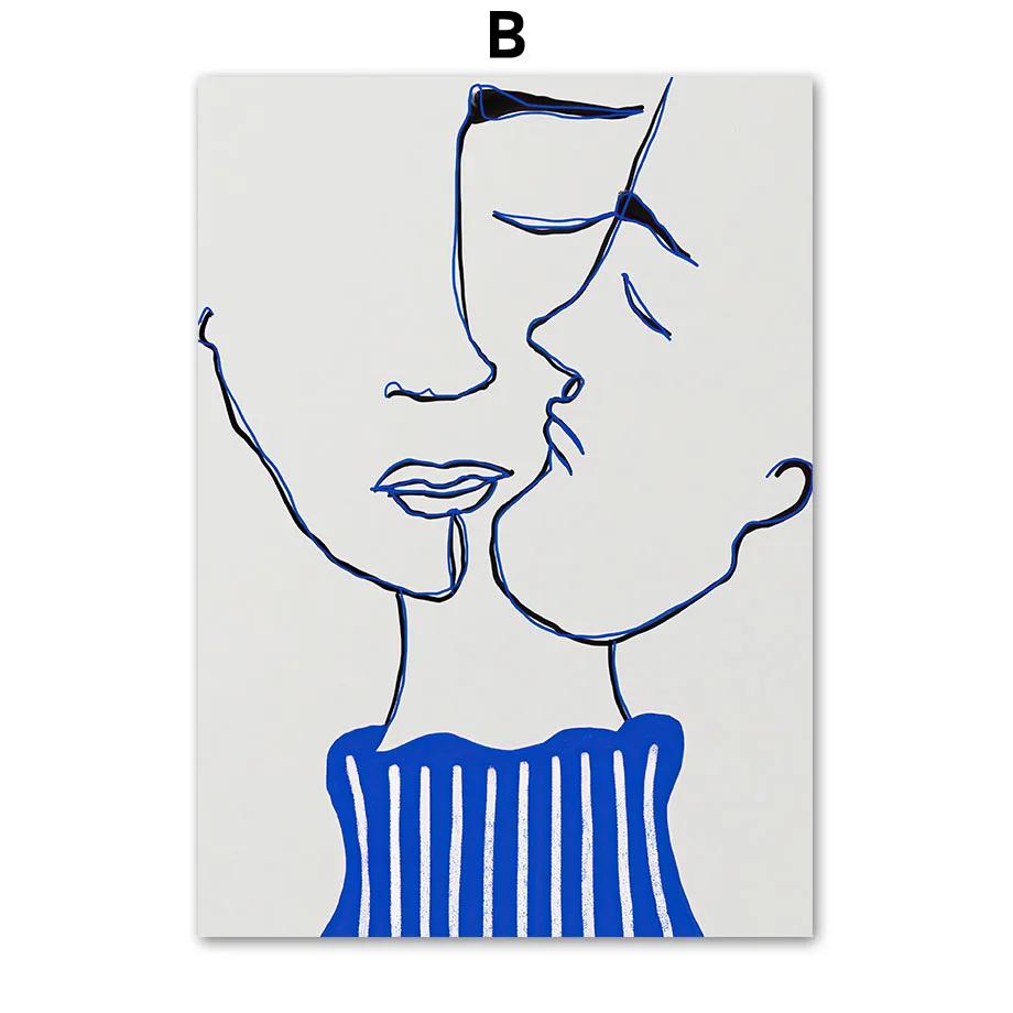 Stripe T-shirt Woman Thick Thighs Big Girl Wall Art Print Canvas Painting Nordic Poster Abstract Pictures For Living Room Decor