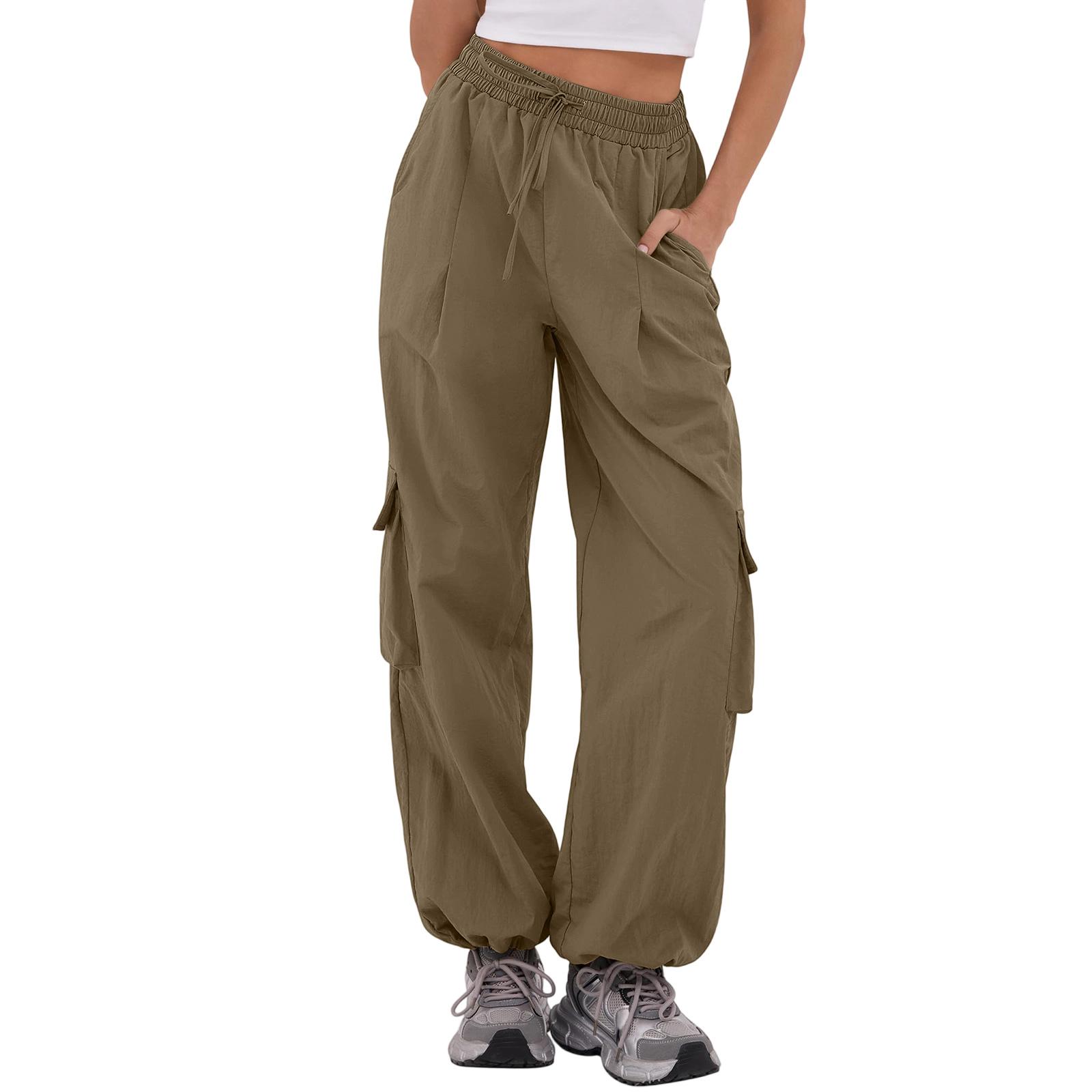 

Women s Casual Pants Cargo Pants Elastic Waisted Hiking Pants With Pockets Lightweight Baggy Pants XL