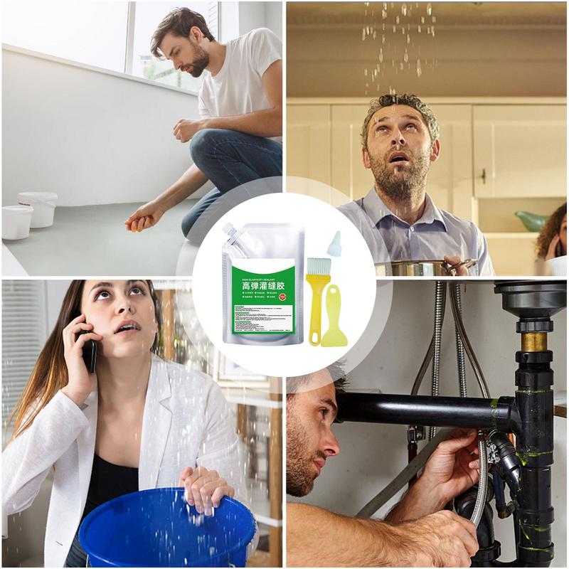 Betonversiegelung 500g Beton Wasserdicht Reparatur Dichtmittel Schnelltrocknende Dichtungsmasse Wetterbeständiger Betonfüller für Fliesen