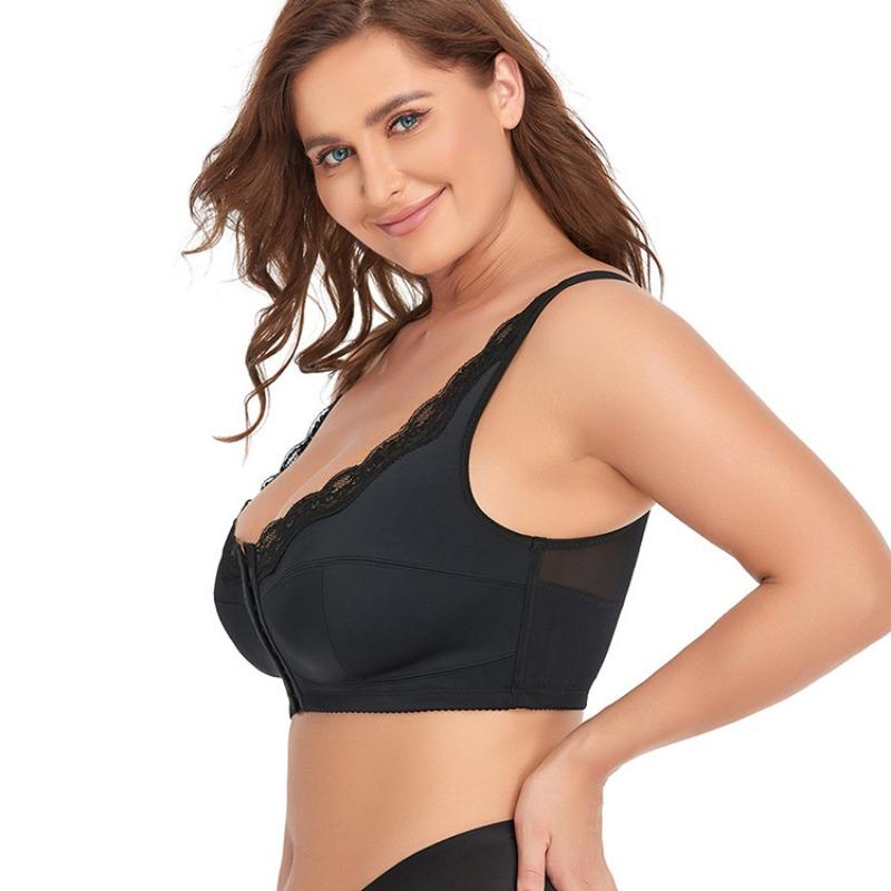 Wire-free Lace Large Cup Thin Plus Size Underwear European and American Large Size Bra