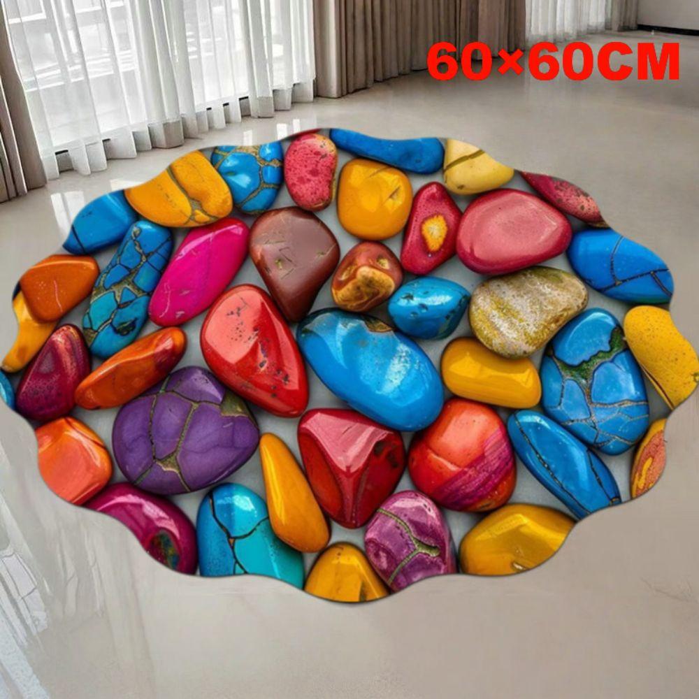 Chinese-style Cobblestone Carpet Nordic Abstract Door Rug Creativity Bathroom Floor Mat  Home Decor