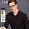 Antonio Men's Cashmere & Lambswool Striped Polo Sweater