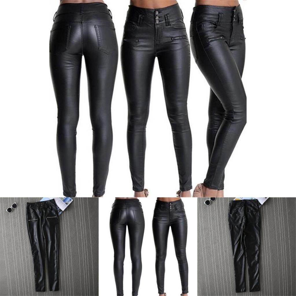 Womens Sexy Fashion Faux Leather Tight Pants With Premium Quality And Timeless Appeal