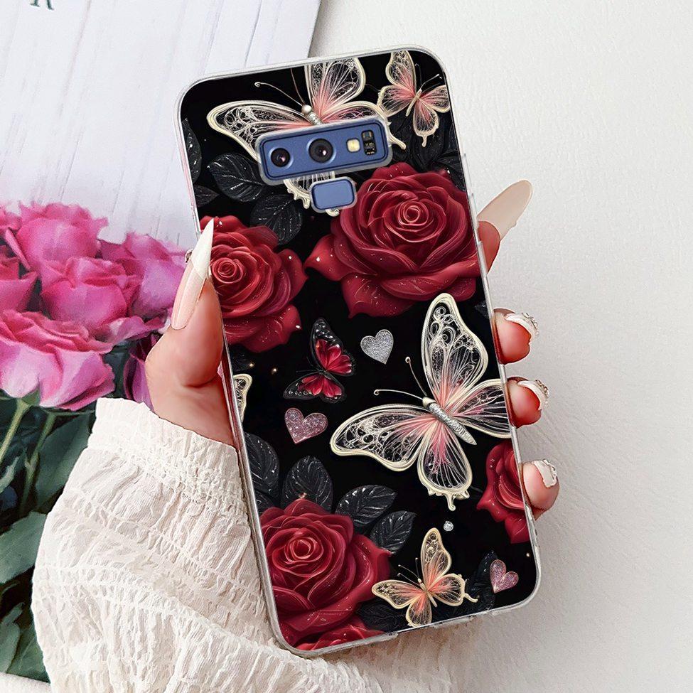 Clear For Samsung Note9 Case Cute Cat Fashion Luxury Painted Soft Cover Phone For Samsung Galaxy Note 9 Case SM-N9600 SM-N960F