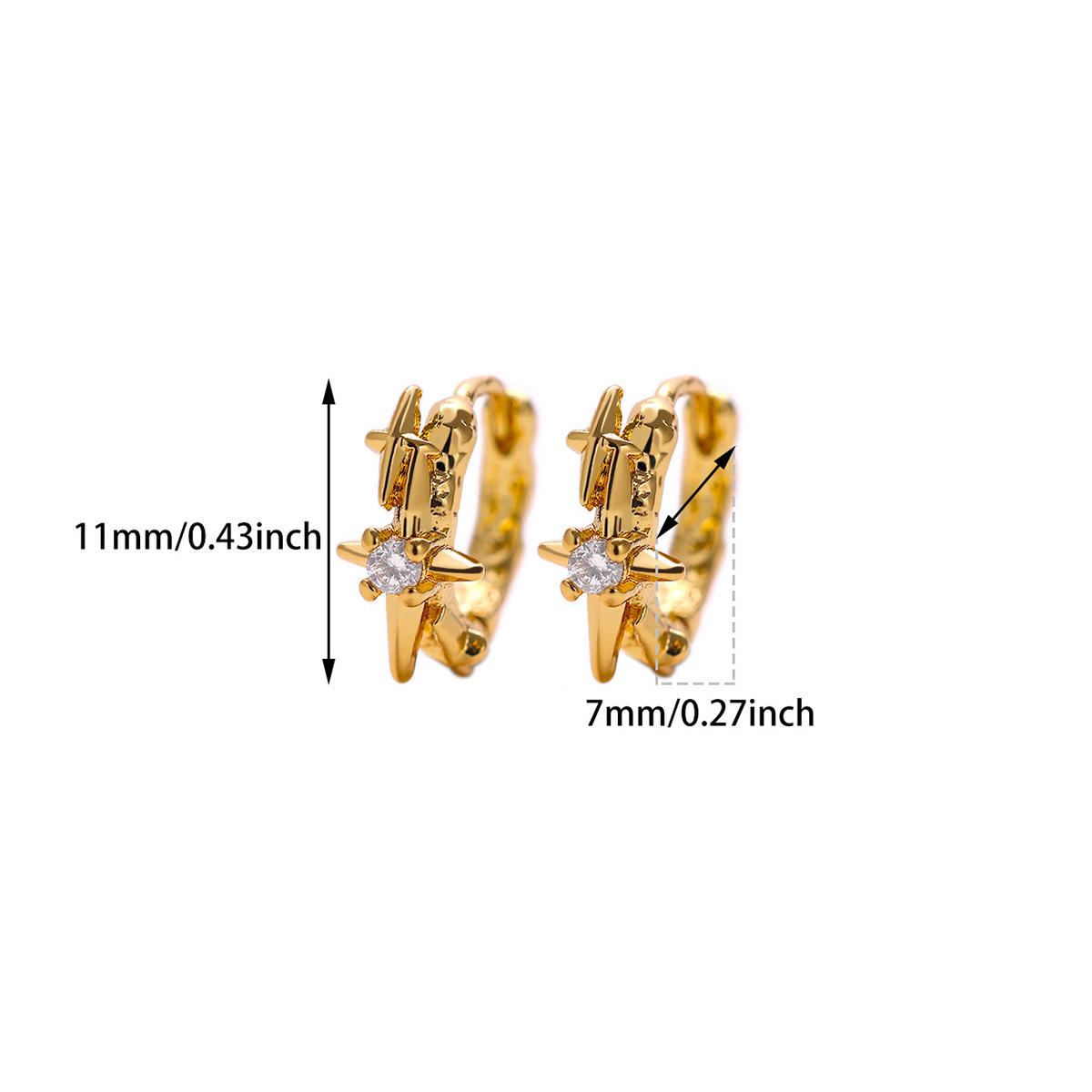 

Exquisite Retro Zircon Earrings: European & American Style, Luxurious & Versatile