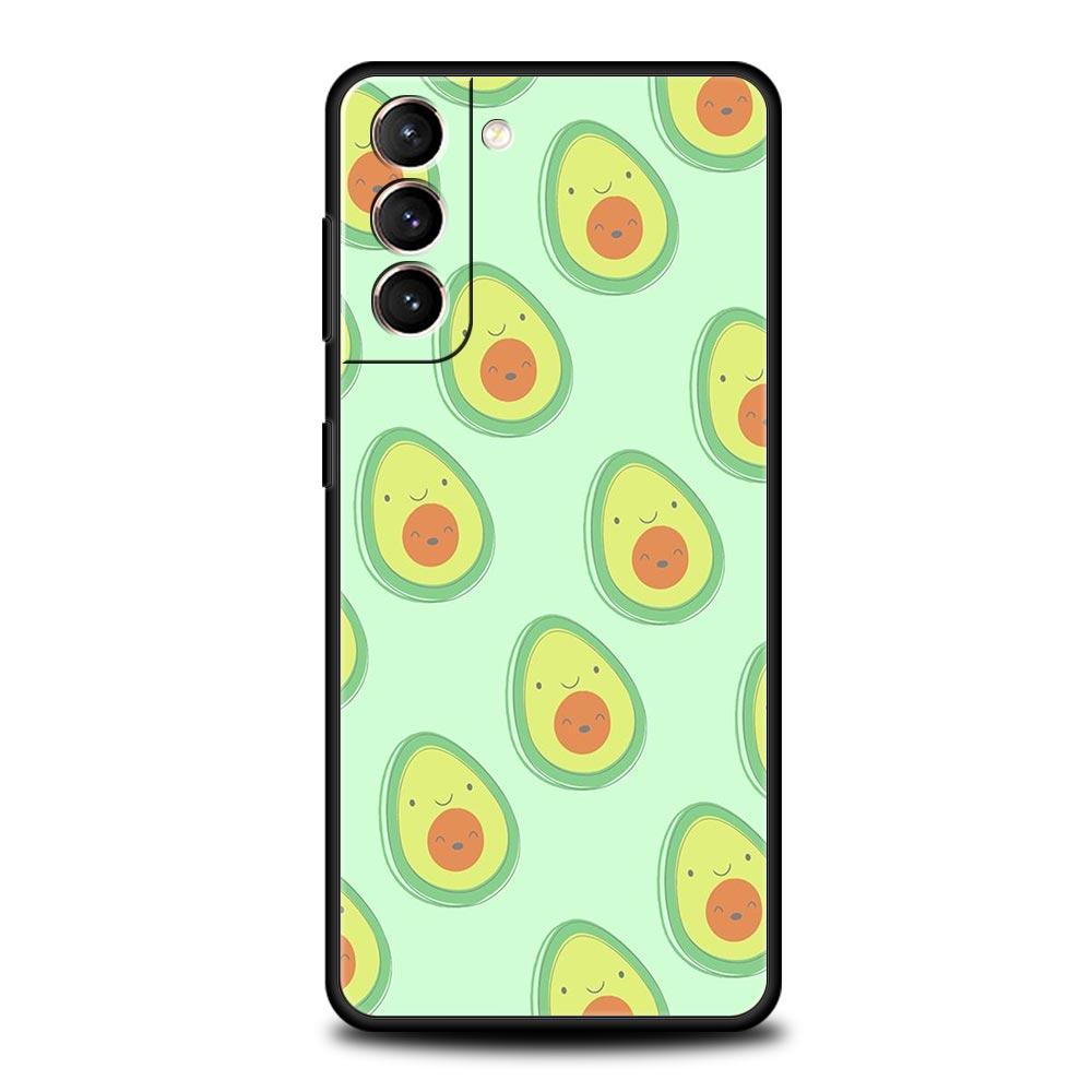 Cute Avocado Phone Case Cover for Samsung Galaxy S26 S25 S24 S23 S22 S20 S21 FE Ultra S25 Edge Plus 5G Soft TPU Shell Fundas Bag