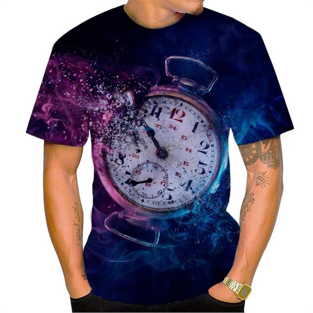 

Мужская футболка в стиле ретро-готика, дышащая, быстросохнущая, уличная одежда, с коротким рукавом, 3D-принт, летние топы, футболка оверсайз 6XL