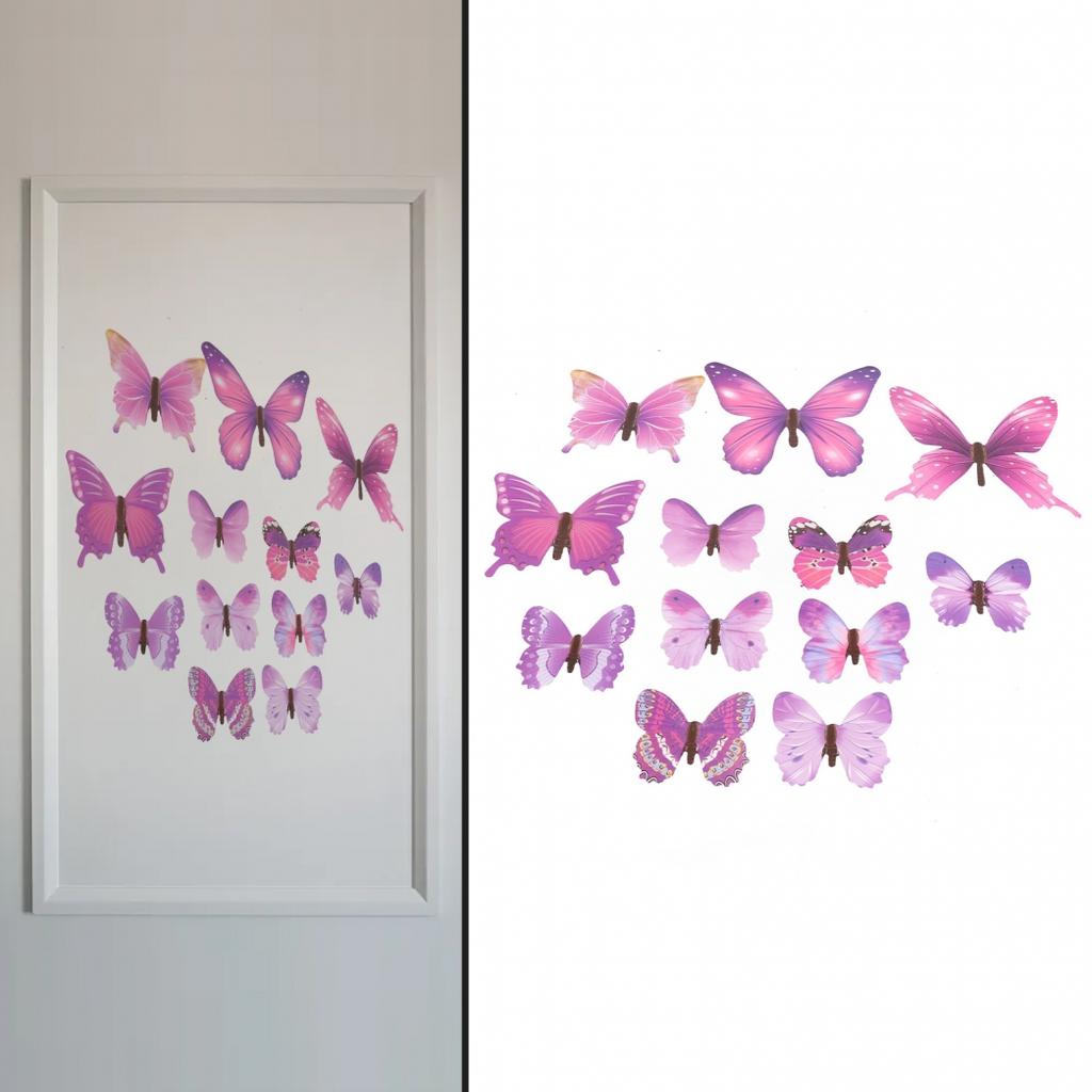 3D three-dimensional luminous simulation butterfly luminous sticker