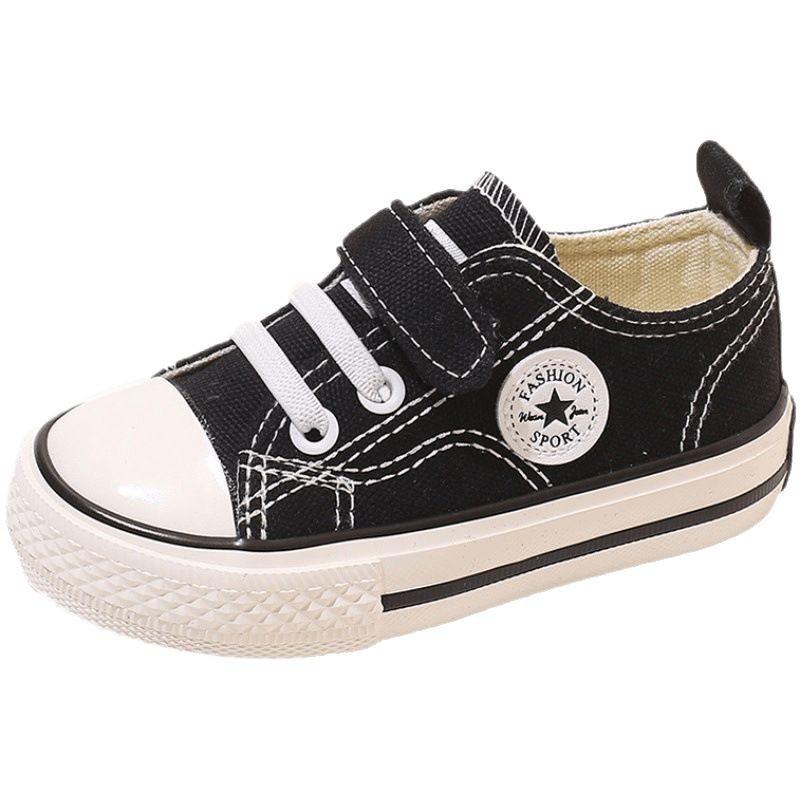 2025 Spring New Korean Version of Children's Board Shoes Boys Canvas Shoes Versatile Baby Girl Casual Shoes Children's Cloth Shoes Tide