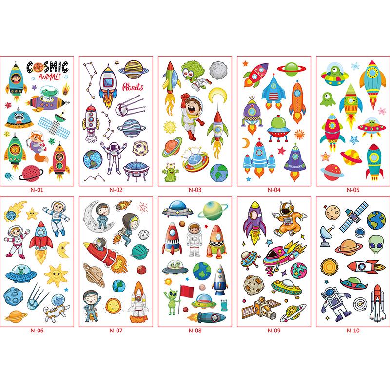 

10pcs Birthday Party Tattoo Stickers for kids Unicorn/Mermaid/Dinosaur/Woodland Theme Party Temporary Tattoo Boy Girl Party Gift