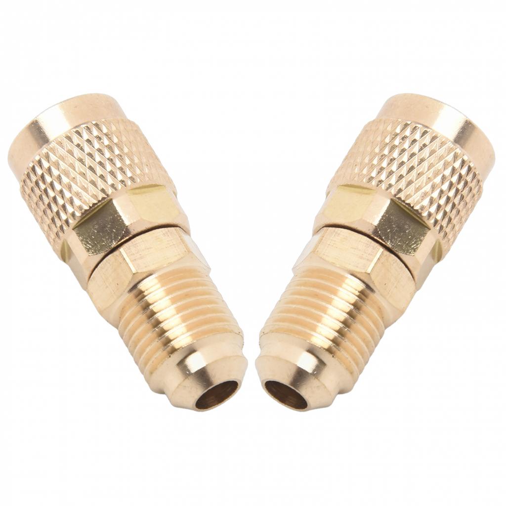 2x R32/R22/R410a Schnellkupplungsadapter 5/16-SAE F auf 1/4-SAE Klimaanlagen