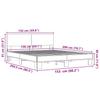 Bed Frame Gray Sonoma 150x200 cm Particleboard and Metal