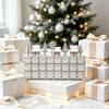 Wooden Advent Calendar with LED Village Lights, 24 Numbered Drawers for Daily Christmas Surprises Plus Seasonal Shelf Display