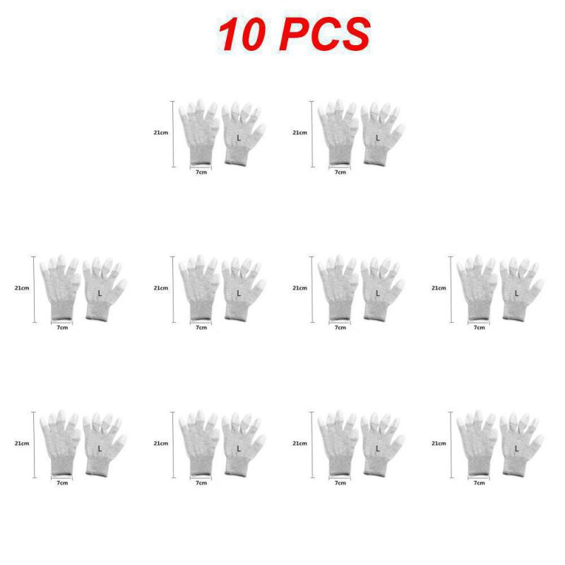 1~10PCS Anti Static Gloves Electronic Working Gloves Household Clean Knitted Gloves Non-slip Wear-resistant Industrial