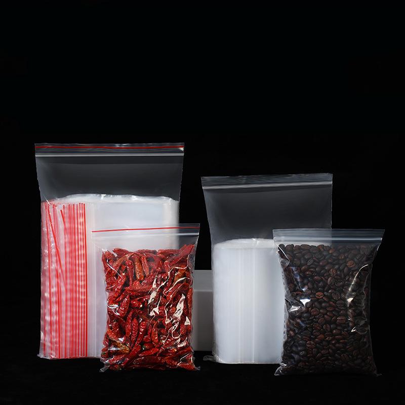 Thin 8-Silk PE Transparent Self-Sealing Storage Bags for Freshness and Organization