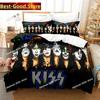 Kiss Band Bedding Set Single Rock Band Printed Bed Set With Pillowcase Bed Duvet Cover Soft Single Double Queen Super King Size