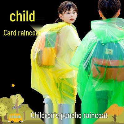 Einweg-Regenanzug für Kinder (Ganzkörper) mit Platz für Rucksack – Tragbarer, Verdickter Poncho für Jungen und Mädchen.