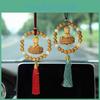 Buddha Lotus Autoanhänger aus Olivenholz für friedliche Fahrzeuginnenraumdekoration