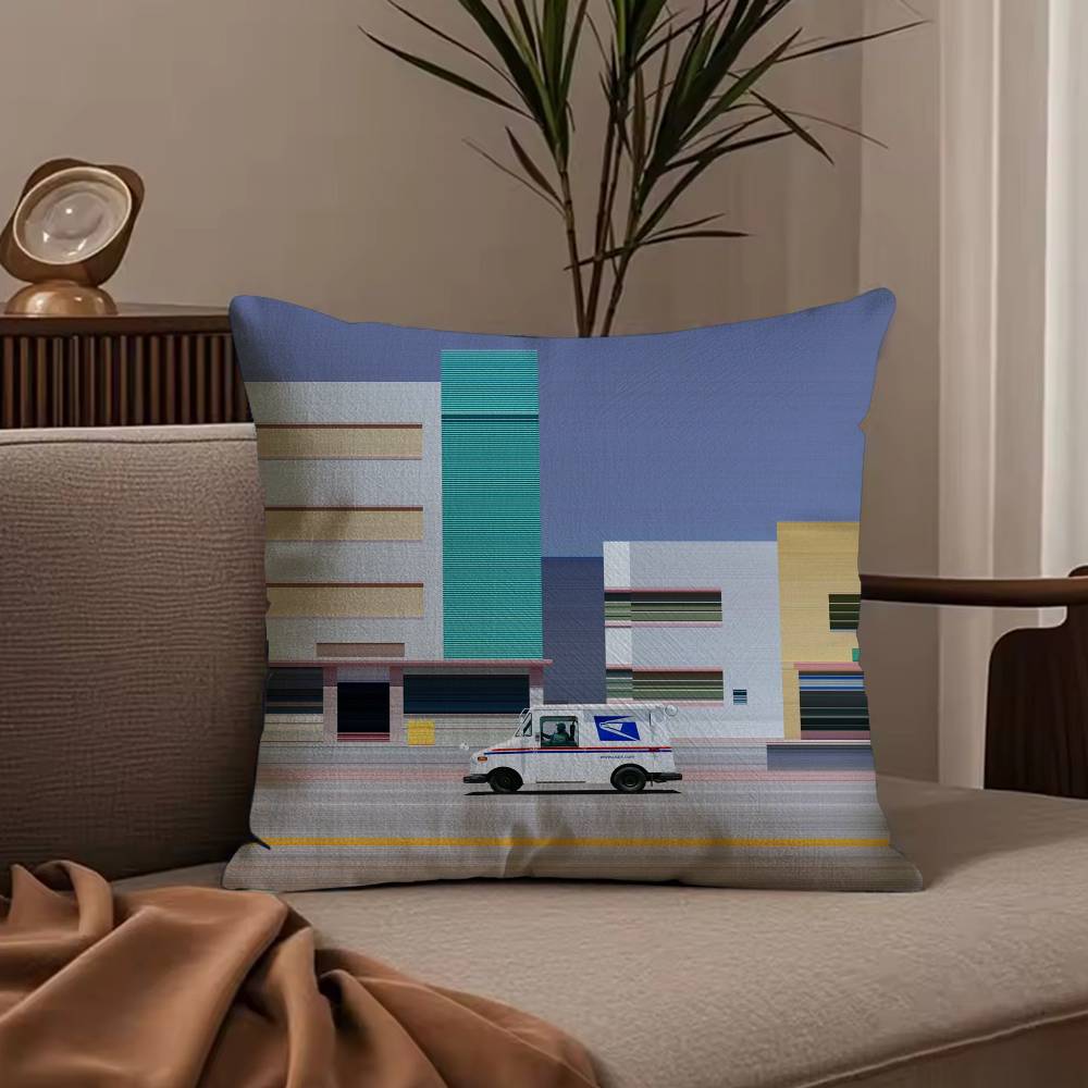 World Premium Printing Pillow Case Anti-dustmite Pillowcase Invisible zipper silky short plush Sofa cushion cover