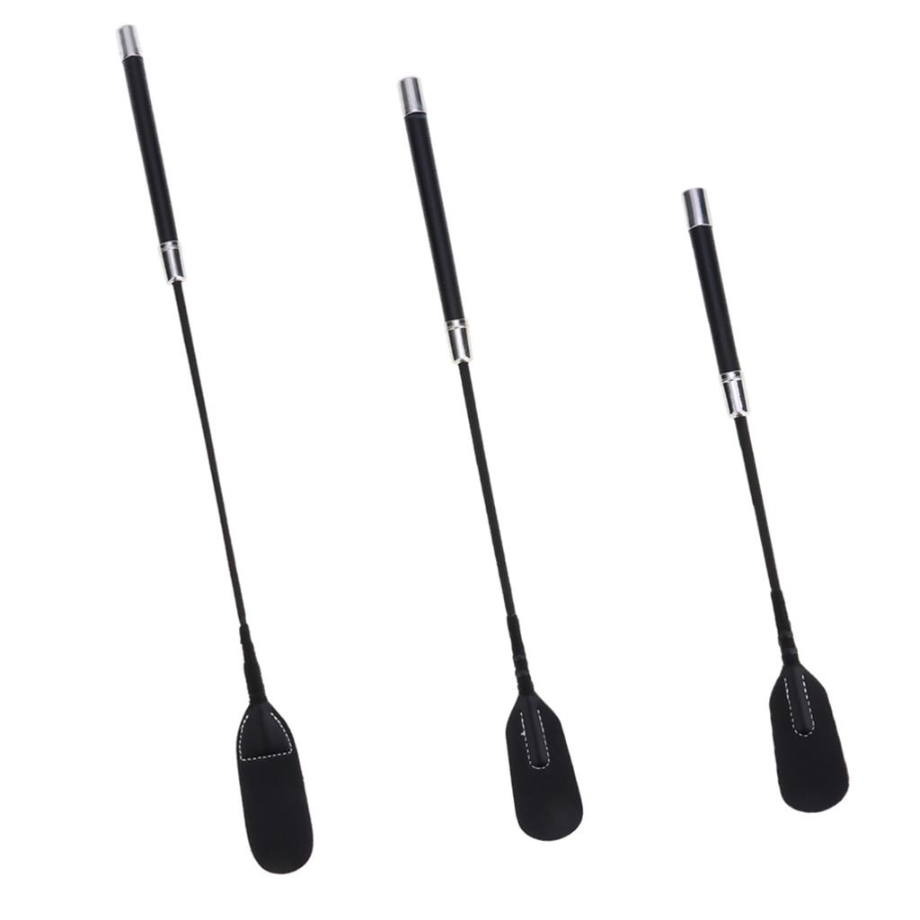 Black Riding Crop Straight Leather Restraint Cosplay Supplies