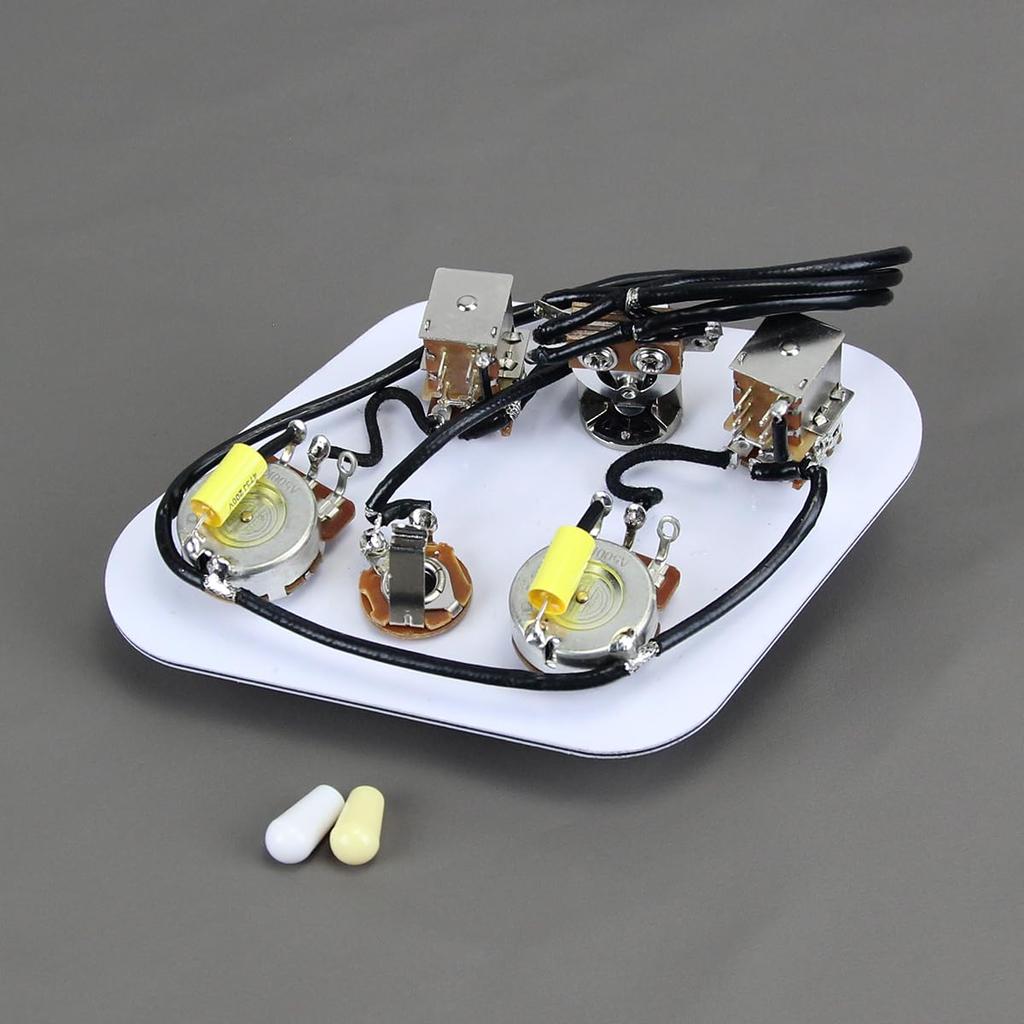 FLEOR SG Style 2T2V Pre-Wired Wiring Harness Kit - Includes 3-Way Switch & Push-Push Pot
