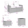 Sofa Set 5 Pcs Beige and Cream White Poly Rattan and Steel