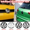 Chrome Silver/Glossy Black Front Radiator Grille & Rear Trunk Lid Emblems for VW Golf 7 (2014 - 2017) - Auto Badge Accessories