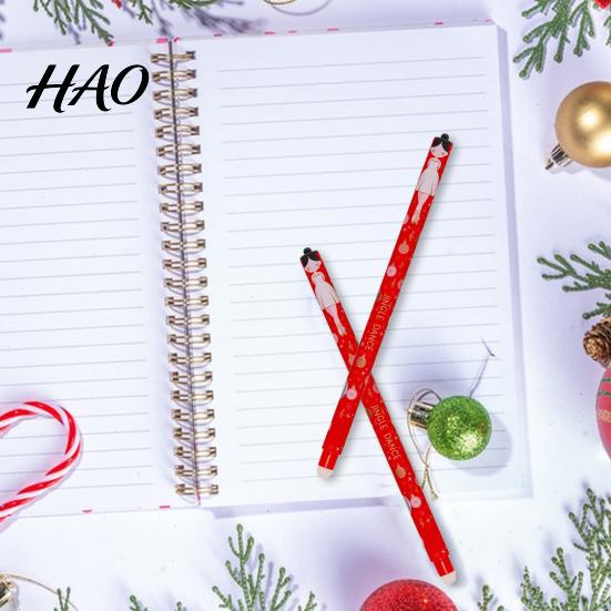 Blue Red Green Erasable Pens Pen Set Christmas Smooth Writing Ink Reusable Holiday Themed Gel Ballpoint for Wish Lists Love Cards Festive Desk