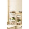 Kitchen rack, home bathroom, no punching, wall-mounted condiment multi-purpose sink drain storage rack