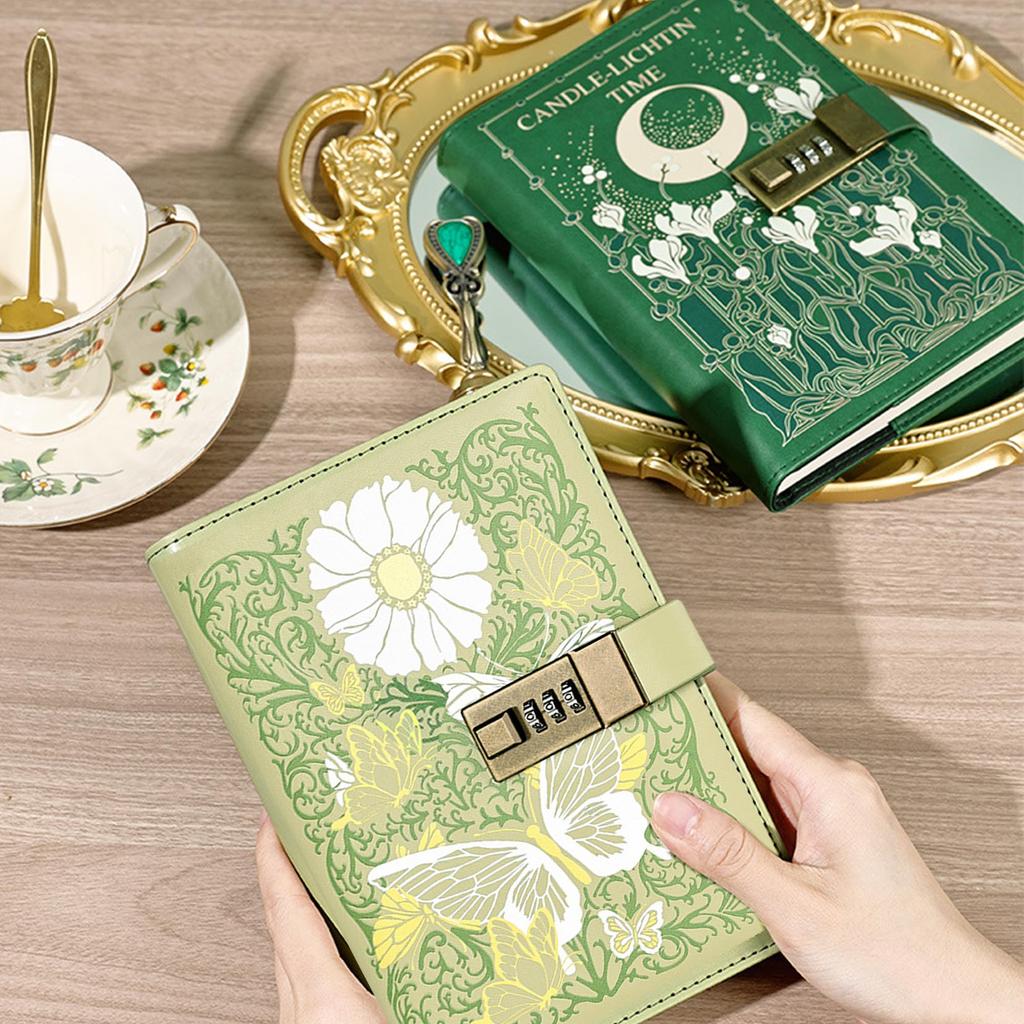 KRGNPLE B6 224-Page Encrypted Diary, Diary, Planner, Cute, Popular Gift for Kids, Schedule Recording (Ukiha)