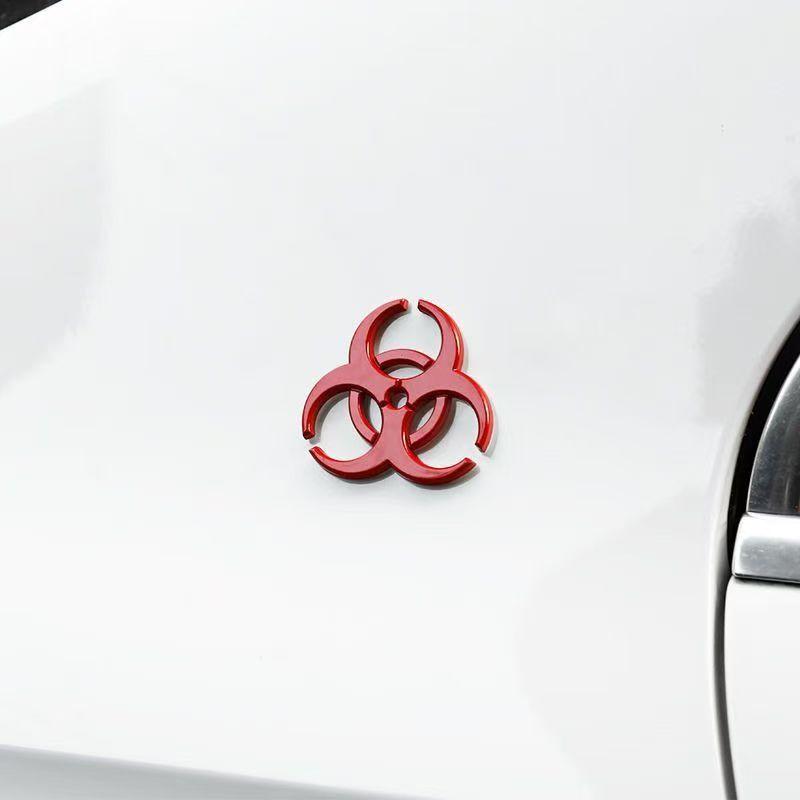 Umbrella Biohazard Logo Car Badge Sticker Side Fender Rear Trunk Emblem Decal for SUV Car Truck Sports Car Racing Car Motorcycle