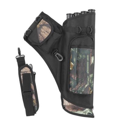 Arrows Holder Storage Bag Portable 4 Tube Arrows Bag with Shoulder Strap for Outdoor Archery Sport Camouflage