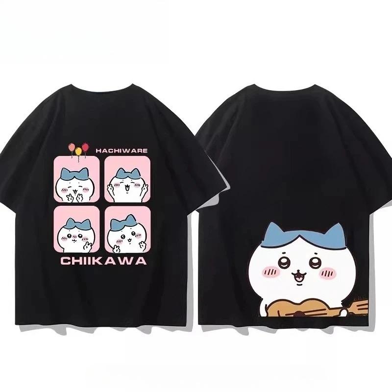 2026 Chiikawa T-shirt Kawaii Animation Outdoor Street Sports Casual Loose Comfortable Cotton Short Sleeve Y2K