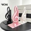 Book Display Decor 3D Printed Music Note Bookend, Decorative Shelf Organizer, Modern Desk for Home Treble Clef Table Ornament Office Study, Heavy Base