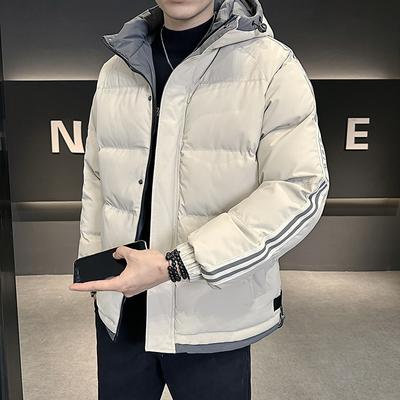 Winterjacken für Herren, Baumwolljacke, verdickte warme Jacke, Winterjacke für Herren mit Kapuze, Baumwollkleidung, lässig, vielseitige Oberteile