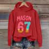 Women's Fashionable Casual Long-Sleeved Printed Hooded Sweatshirt