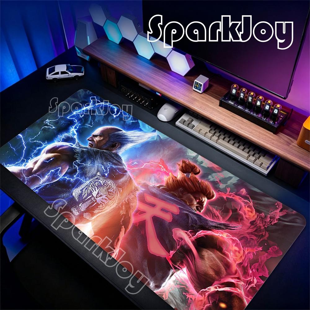 Fighting Game TTekken Mouse Pad Large Keyboard Gamer Mousepad Xxl NonSlip Rubber Gaming Mouse Mat Laptop Keyboard Mouse Carpet
