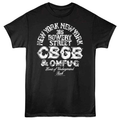 CBGB - Logo und Adresse - Amerikanische Klassiker - Schwarzes Erwachsenen-Kurzarm-T-Shirt