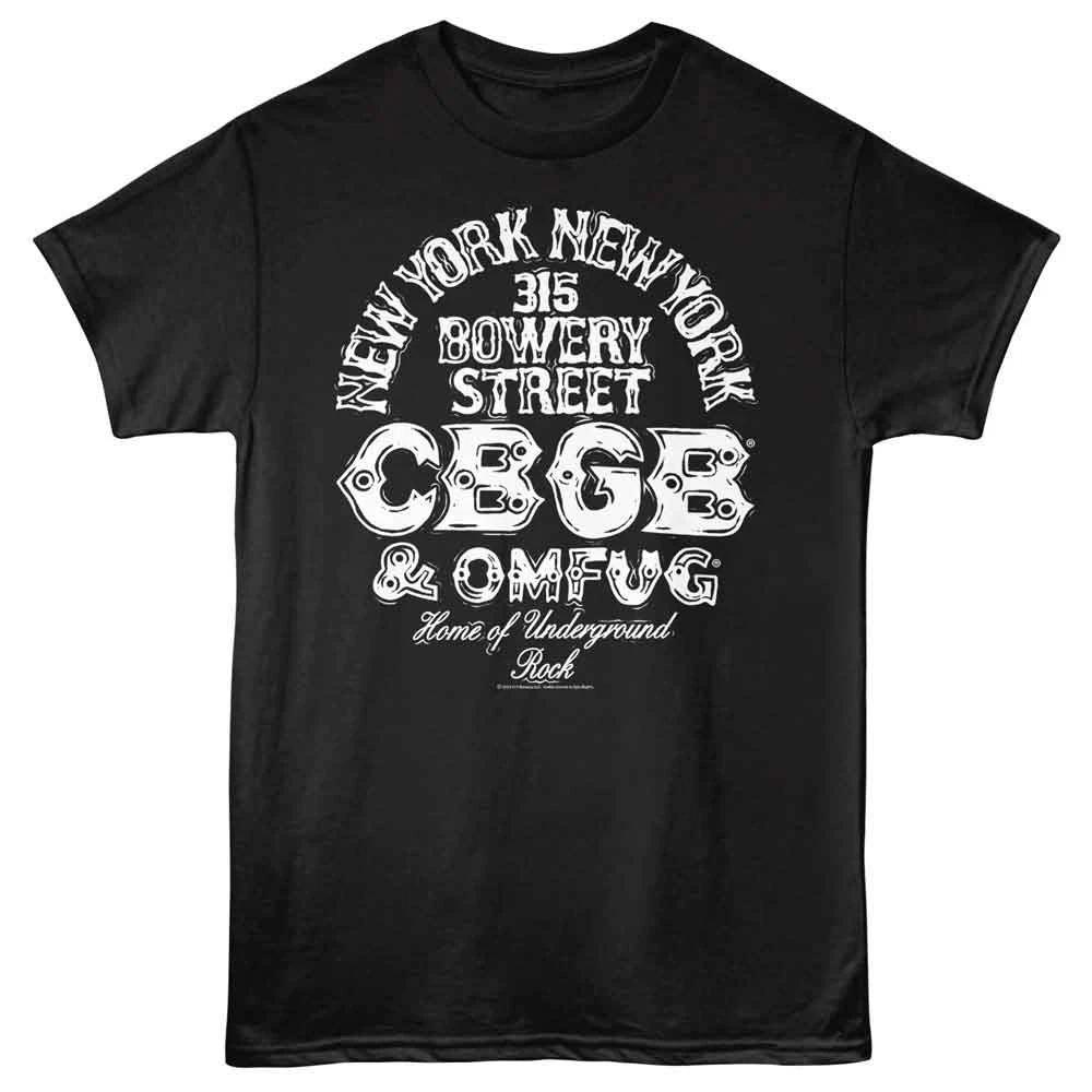 

CBGB - Logo And Address - American Classics - Black Adult Short Sleeve T-Shirt XL