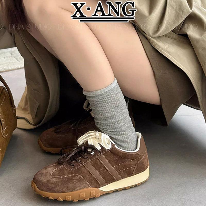Cowhide version red children's shoes soft sole autumn new versatile casual sports shoes