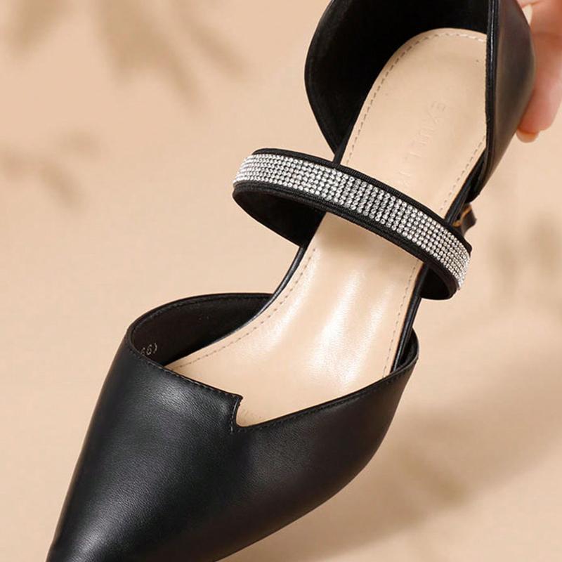 High Heel Crystal Elastic Shoelaces, No Tie Locking Device, Anti-Slip Shoe Strings for Women High Heels Women Pumps