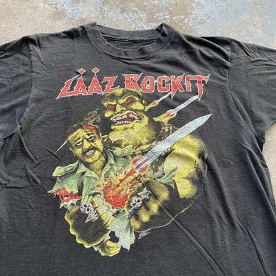 90s Laaz Rockit Band Tee Short Sleeve Black Size S-5XL Shirt AG1389 Unisex T-Shirt