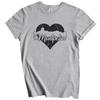 Retro Montpelier Vermont Skyline Heart Distressed T-Shirt
