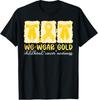 Preppy We Wear Gold Childhood Cancer Awareness Coquette Bow T-Shirt
