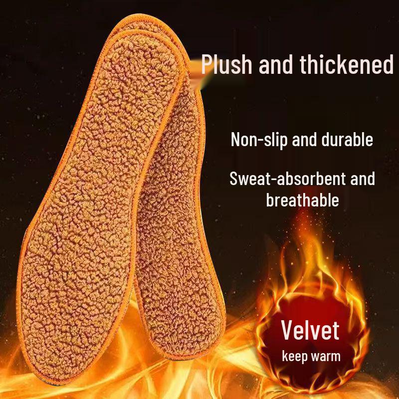 Alpaca Wool Winter Insoles: Thick, Fluffy, Breathable, Sweat-Absorbing Cotton Felt for Men & Women