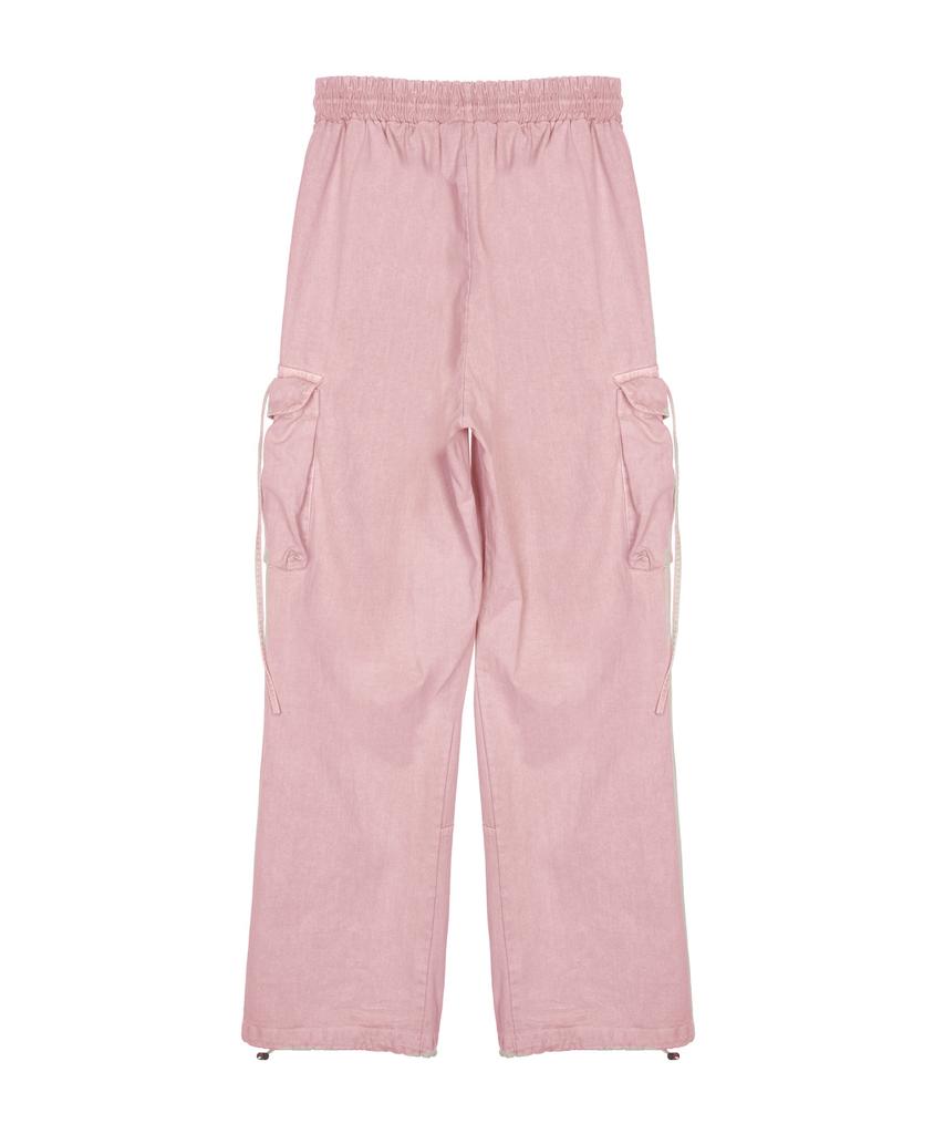 Nigaennikol Vintage Cargo String Wide Pants_Pink