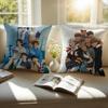 M-Monsta X Cushion Cover Pillowcase Short Plush Invisible Zipper Room Sofa Cushion Cover