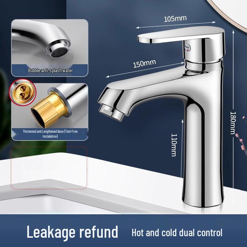 Dual Temperature Bathroom Faucet for Wash Basin