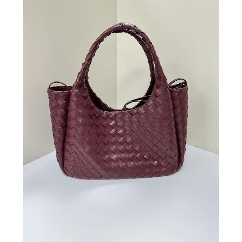 Oversized Woven Shoulder Bag Women Large Capacity Tote With Zip Soft PU Material Korean Style