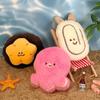 Cute Creative Marine Animal Plush Keychain Cartoon Fun Octopus Starfish Pendant Backpack Decoration Pendant Plush Doll Gift